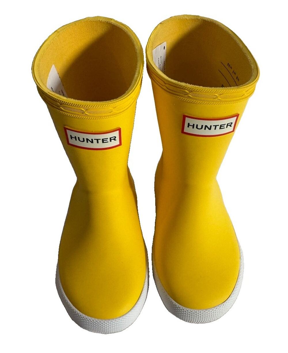 Hunter First Classic Kids Rain Boots Yellow Primrose US 7 UK 6 EU 23